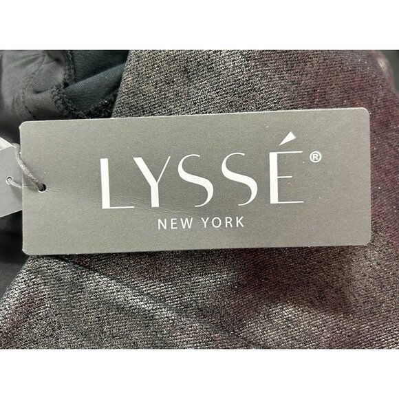 Lyssé Metallic Coated Baby Boot Knit Denim in Metallic Cocoa - Sz L - NWT - Picture 8 of 12